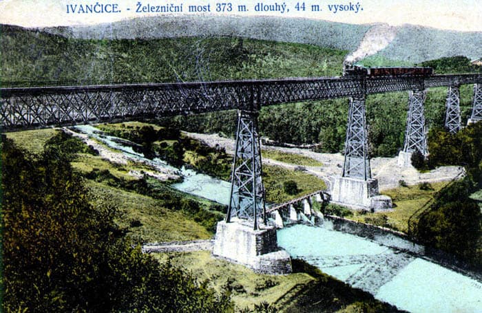 Original viaduct on a postmail from 1911